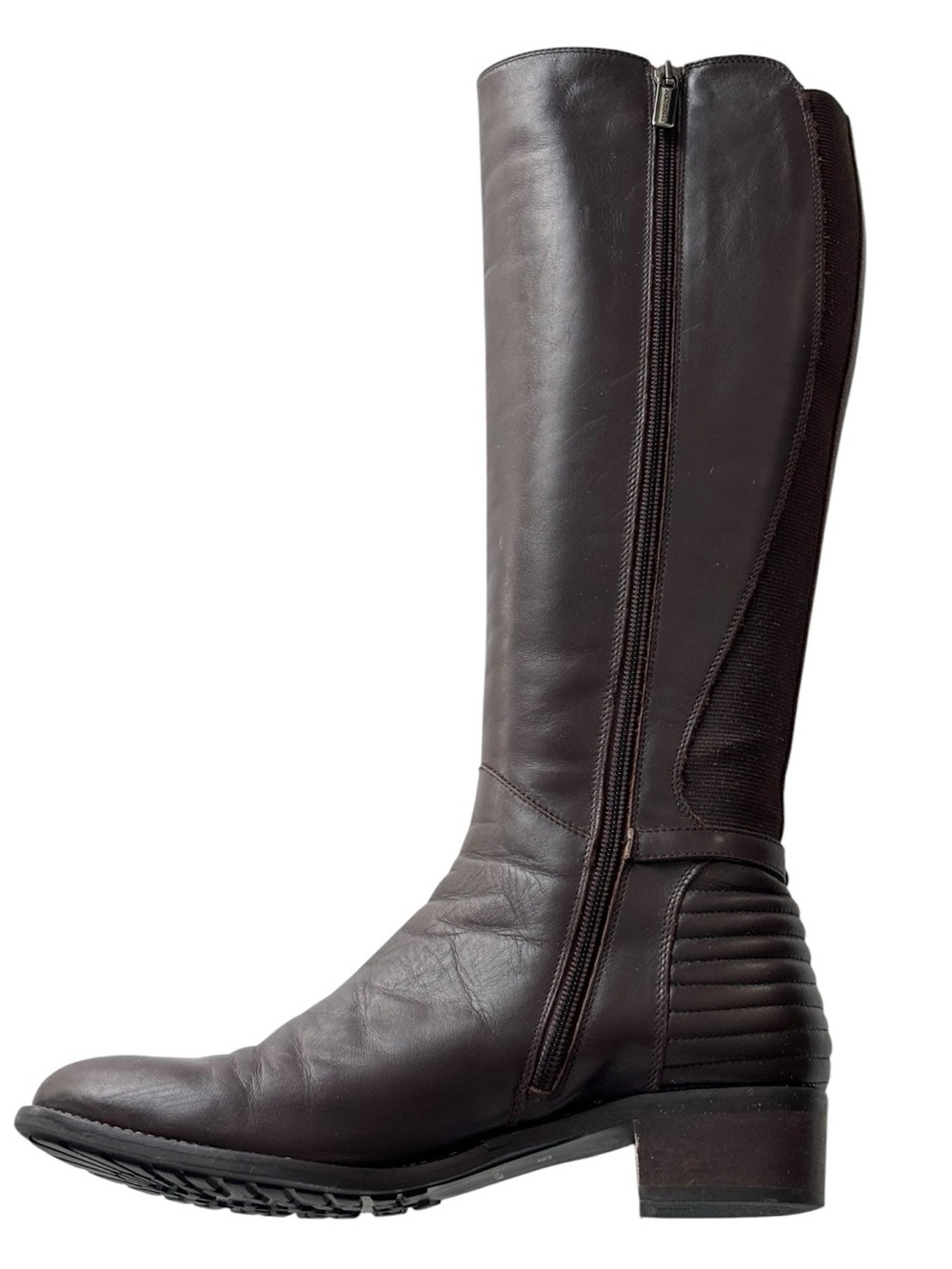 Aquatalia by Marvin K brown leather riding boot knee high made in Italy | 8.5 - Picture 2 of 14